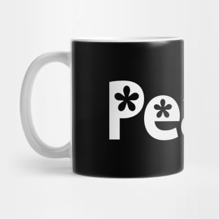 Peace typographic logo design Mug